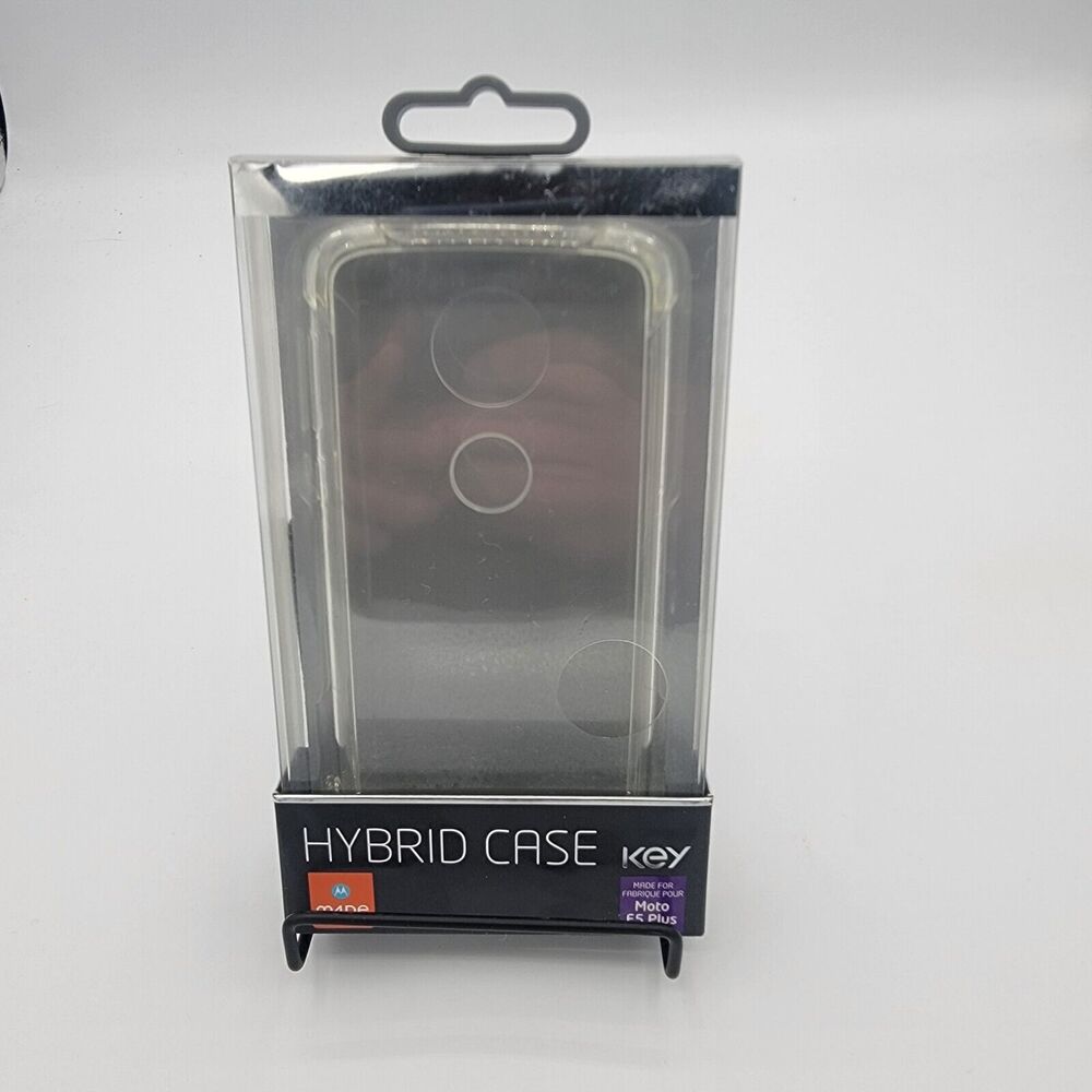 Key Hybrid Case For Moto E5 Plus Reinforced Corners Shock Absorbent - Clear